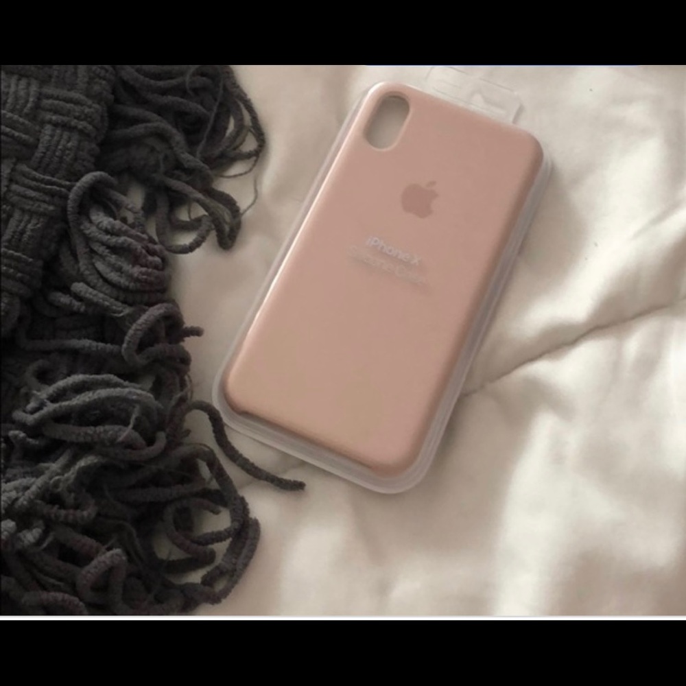 iPhone X/XS apple silicone pink sand case!